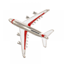 Damen Herren Schmuck Flugzeug Flugzeug Brosche Mode Corsage Halskette Roter Anstecker
