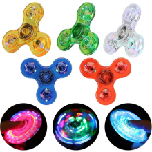 Fidget Spinner 5er-Pack, LED-beleuchtete, transparente Fidget-Spielzeuge, Spielzeug zur Stressbewältigung bei ADHS und Angstzustän