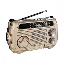 FM AM SW Radio Solarlade-Notfallradioempfänger Gold