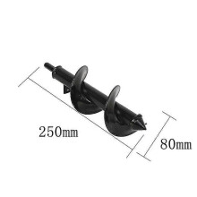 (8*25cm, black) Garden Auger Drill Bit Tool Spiral Hole Digger Ground Drill Earth Drill For Seed Planting Gardening Fence Flower Planter 8 Size