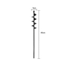 (5*45cm, black) Garden Auger Drill Bit Tool Spiral Hole Digger Ground Drill Earth Drill For Seed Planting Gardening Fence Flower Planter 8 Size