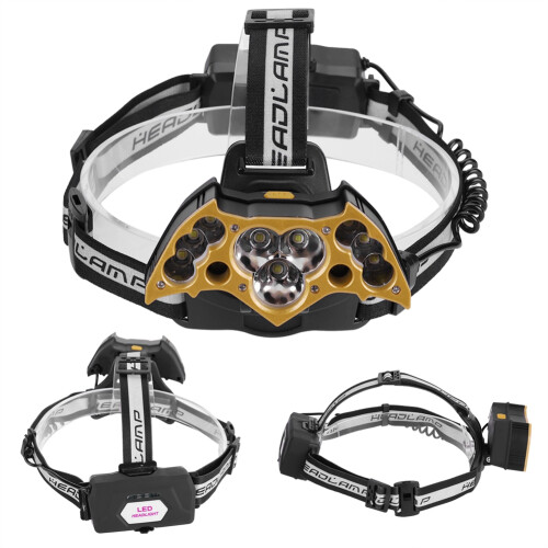 LED Headlamp Flashlight Rechargeable USB C with Motion Sensor Red Light Burst Flash Mode Waterproof Comfortable Adjustable Strap Hands Free Headlight 1