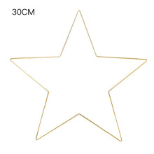 Sternförmiger Makramee-Kranzring aus goldglasiertem, rostfreiem Eisen, ideal für Traumfänger, Blumenarrangements und Hochzeitsdekoration.