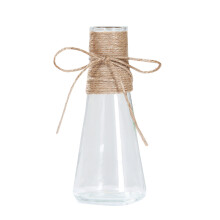 Conjunto exclusivo de vasos de vidro transparentes com detalhes em corda, acessórios decorativos para casa, ideais para centros de mesa, casamentos