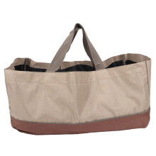 Presentes de jardim vibrantes: Flores solares exclusivas com suporte para lenha em uma prática bolsa decorativa para lenha, combinando durabilidade