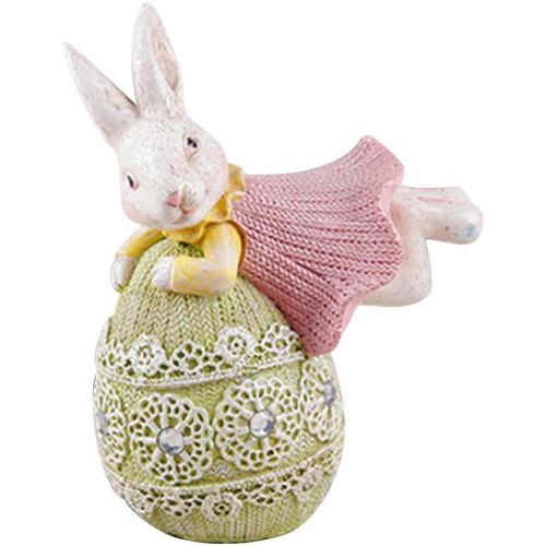 Tabletop Easter Decorations Easter Bunny Decor Spring Bunnies Decoration Resin Rabbit Statue Elegant Tailcoat Bunny Figurine for Home Festivity 1