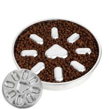 Slow Feeder for Dogs Stainless Steel Bowl Anti Choking Puzzle Feeder for Small Medium Large Breeds Puppy Enrichment