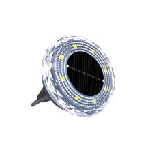(B) Solar Ground Lights Bright LED Solar Disc Lights For Vistas Sidewalk Lawns Step Flat Roof Solar Inground Lights For Outdoor Patio Garden PUW6429