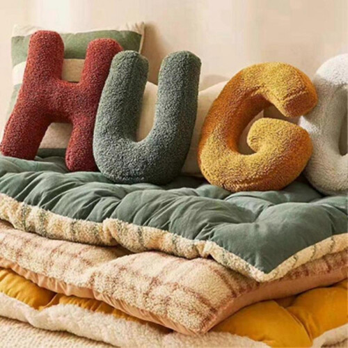 (B) English Letter Pillow Soft Hugging Cushion Teaching Words Game Props fe 1