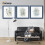 (12x12 Inch) Square Size Blue Picture Frame Wall Art Frames Flat Wooden Effect Poster Frame 5