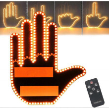 (Men) Road Mate Hand Signal,Car Led Finger Lights with Remote Control