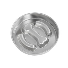 Dog Bowl Slow Feeder Stainless Steel With Anti Tip Non Slip Base For Large And Medium Breeds