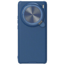 (vivo X100 Pro 5G, Blue) Nillkin Camshield Prop Series For Vivo X100 Pro 5G Case With Camera Cover and Kickstand