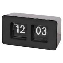 Automatischer Klappwecker, klassische Retro-Uhr, digitale Tischuhr, für das Familienschlafzimmer (schwarz, 1 Stück)