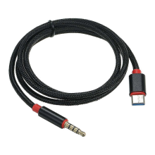 USB-C-Stecker auf 3,5-mm-TRRS-Stecker-Audiokabel, 95 cm (3,12 Fuß), Schwarz
