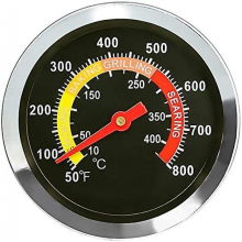 cm Grillthermometer aus Edelstahl für den Außenbereich, Temperaturanzeige für Grills und Smoker, Grillersatzteile