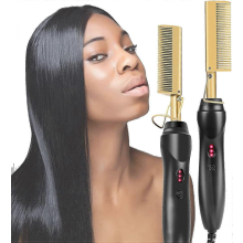 Elektrischer Haarglätter mit Heizfunktion für dickes Afrohaar, Perücken und Bärte, tragbarer Lockenstab mit Hitzeschutz (1 Stück)