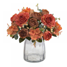 2er-Pack künstliche Blumen, künstliche Pfingstrosen, Seidenhortensien, Blumenstraußdekoration, künstliche Kamelien aus Kunststoff, lebensecht