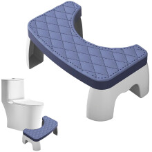 Squatting Toilet Stool For Adults, NonSlip Bathroom Foot Stool, Improves Toilet Posture, Blue