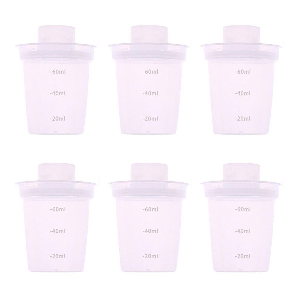 Baby Milk Dispensers 6Pcs 60Ml Portable Powder Storage Box Organiser Container For Travel