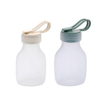 Silicone Breastmilk Container Set Of 2 Pcs Or 5 Pcs Reusable Foldable Bottle 240ml For Travel Storage