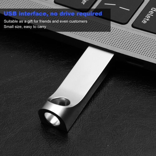 64GB Waterproof Metal U Disk USB 2.0 Portable Flash Drive Silver 2