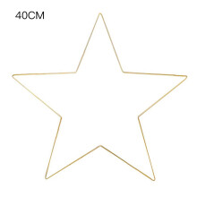 Traumfänger-Metallringe, sternförmiger Drahtkranz, goldfarben, rostfreier Eisenreifen für Blumenbastelarbeiten, Hochzeiten, Partys und