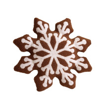 Christmas Snowflake Pattern Throw-Dark brown star anis 42CM