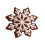 Christmas Snowflake Pattern Throw-Dark brown star anis 42CM 1