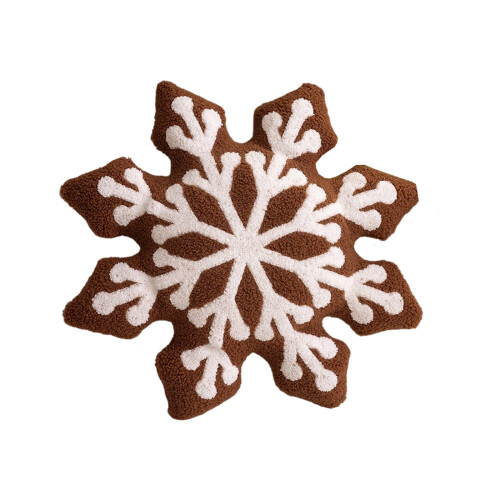 Christmas Snowflake Pattern Throw-Dark brown star anis 42CM