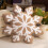 Christmas Snowflake Pattern Throw-Dark brown star anis 42CM 3