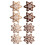 Christmas Snowflake Pattern Throw-Dark brown star anis 42CM 6