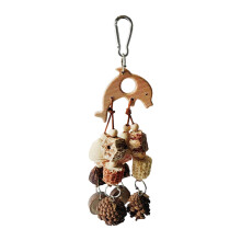 Nontoxic Bird Cage Chewing Toy Natural Pith Ball And-dolphin