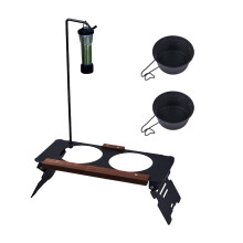 Dog Food Bowl Stand Height Adjustable Portable Feeding Station For Dogs Indoor And Outdoor Use Fits Most Standard Bowls