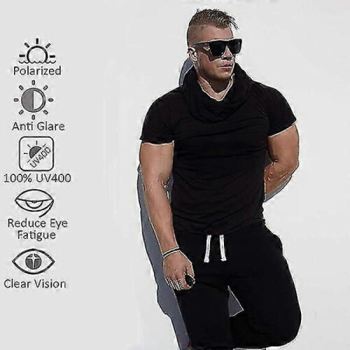 2-pack XL polarized sunglasses for men with wide frames, fits large heads. 2