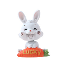 Easter Gifts Ceramic Rabbit Ornaments Decorative Carrot Statues Resin Bunny Figurines Vibrant Multicolor Home Decor Accessories Spring Celebration