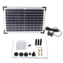 Kit de pompe à eau solaire sans balais pour bassin à poissons, pompe submersible avec protection contre la marche à sec et panneau solaire pour