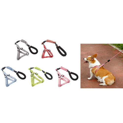Multicolored Dog Leash Vest Long Belt Comfortable-Red L size 2