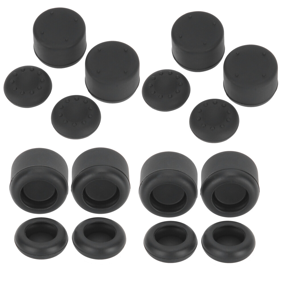 4 Pack Silicone Joystick Thumb Stick Grips For Ps4/Ps5 Gamepad Black 8241363977222
