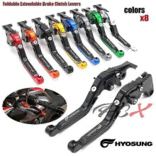 Motorcycle Cnc Billet Aluminum Extendable Brake Clutch Levers for For Hyosung Gt250r 2006-2010 Gt650r 2006-2009 Gt250 R/gt650 Rmotor Vehicle Brake Ser