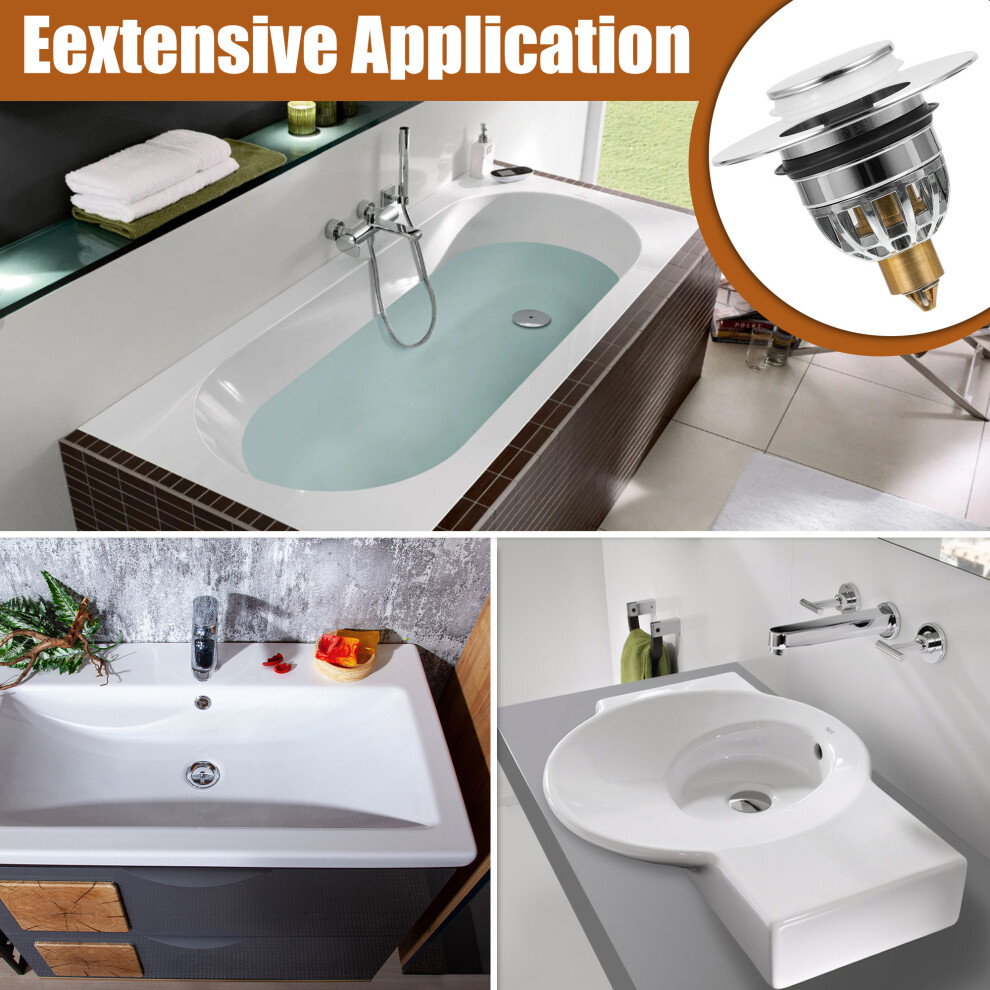 Sink Filter Stopper Durable Bathroom Basin Plug For Easy Drainage 1203212578070