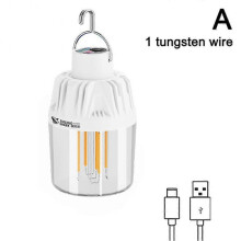 (1 tungsten wire) Outdoor warm white dual light camping lamp ABS mini hook small pendant lamp