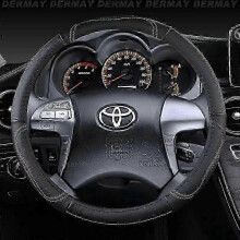 For Toyota Hilux Pickup 1968~2023 Genuine Leather Car Steering Wheel Cover Cowhide Sport Auto Accessories Fast