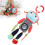 Multi Function Baby Cart Hanging Plush Robot Doll with Teether Pendant 10x34cm 14
