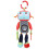 Multi Function Baby Cart Hanging Plush Robot Doll with Teether Pendant 10x34cm 2