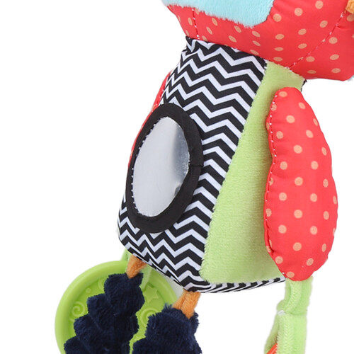 Multi Function Baby Cart Hanging Plush Robot Doll with Teether Pendant 10x34cm 2