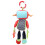 Multi Function Baby Cart Hanging Plush Robot Doll with Teether Pendant 10x34cm 1