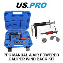 US PRO Air Powered And Manual Brake Caliper Wind Back Kit 2 3 & 4 Pin Adaptors 6244