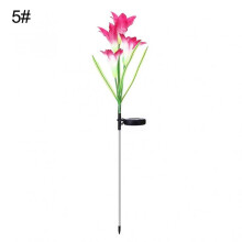 (5#) Multi-Color Artificial Lily Solar Power LED Garden Lawn Light Yard Decor Lamp