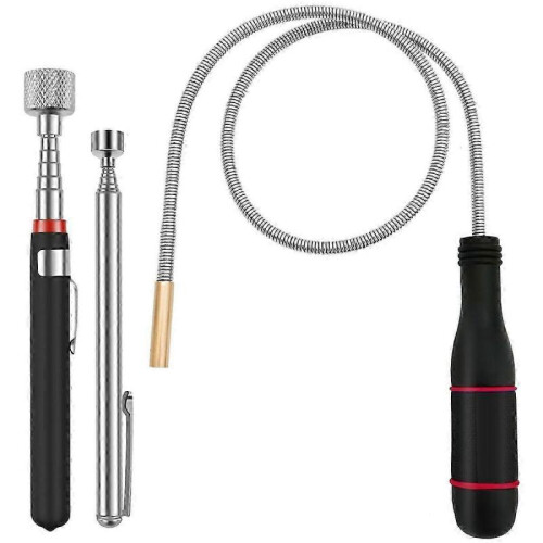 3 Pack Magnetic Pickup Tool, Bendable Flexible Magnetic Pickup Tool